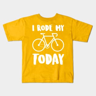 i rode my FIXIE today Kids T-Shirt